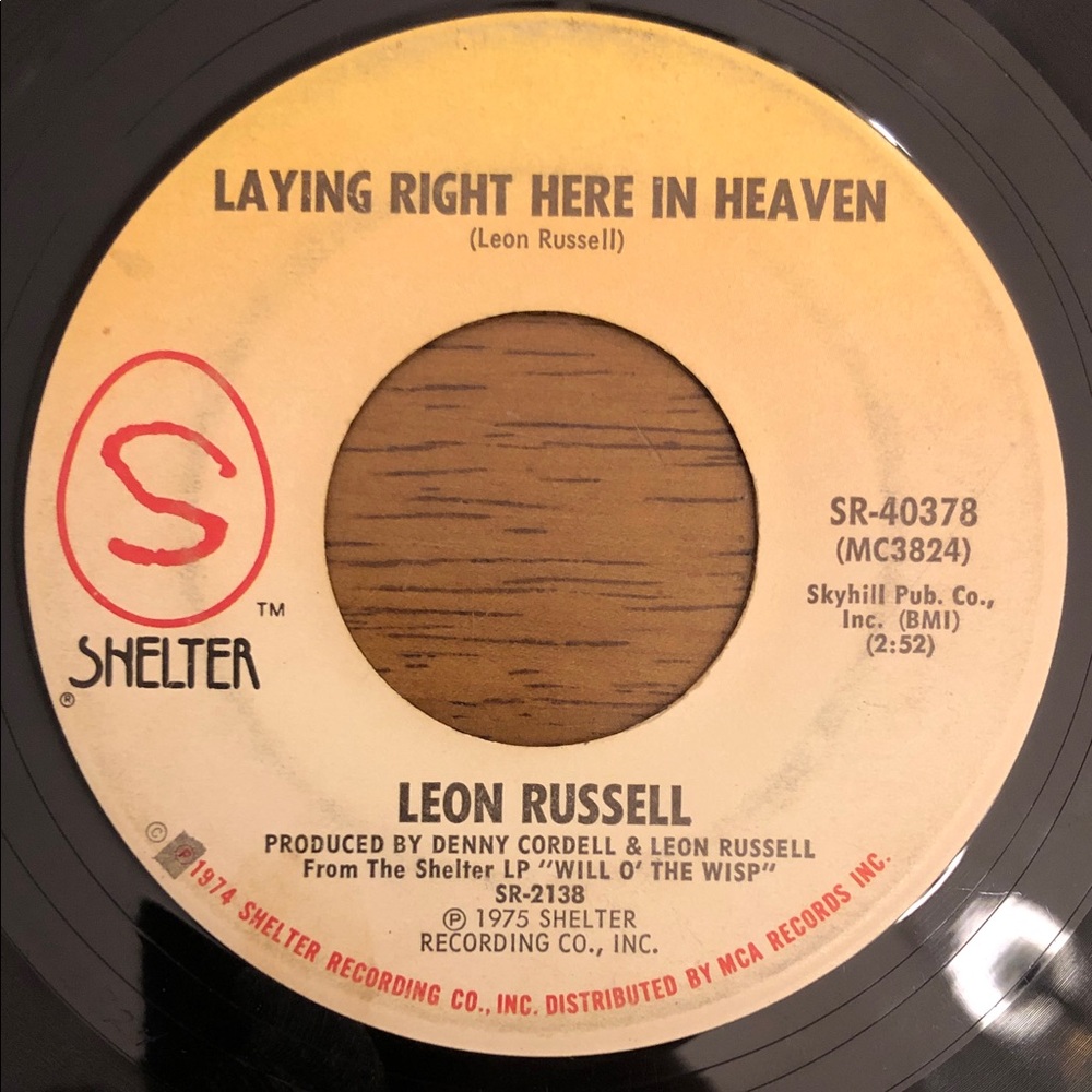 Leon Russell Vinyl 45 Record Lady Blue/Laying Right Here In Heaven